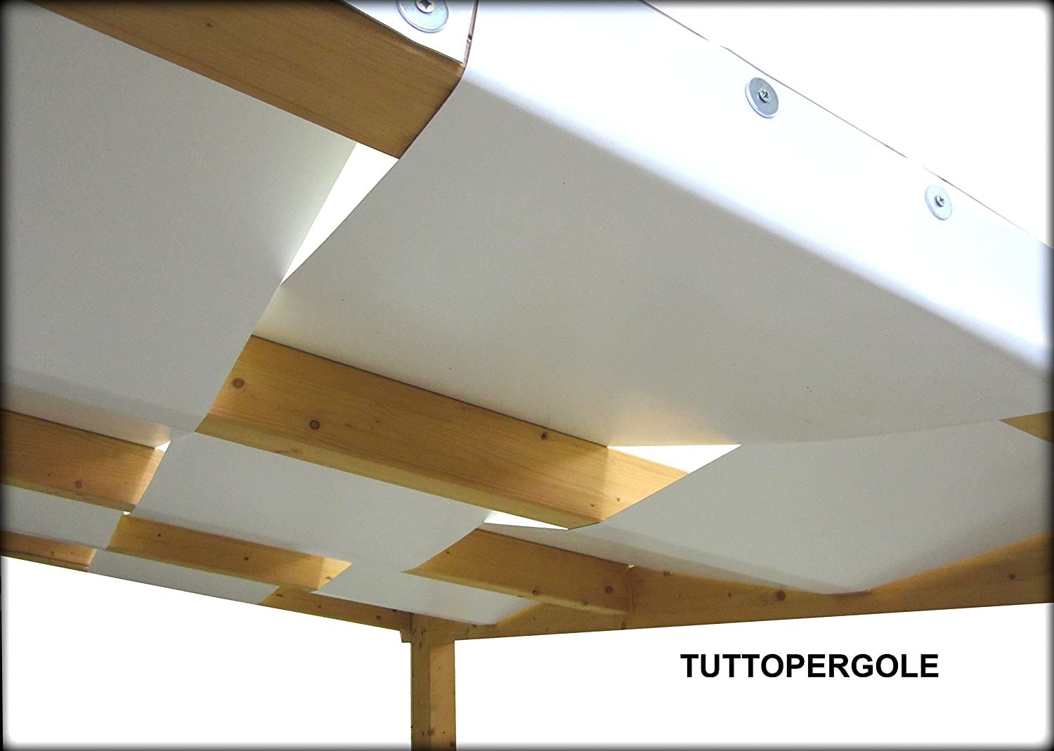 Fascia Ombregiante In PVC Microforato Per Pergole E Gazebo - Nero, 60 Cm Al Metro