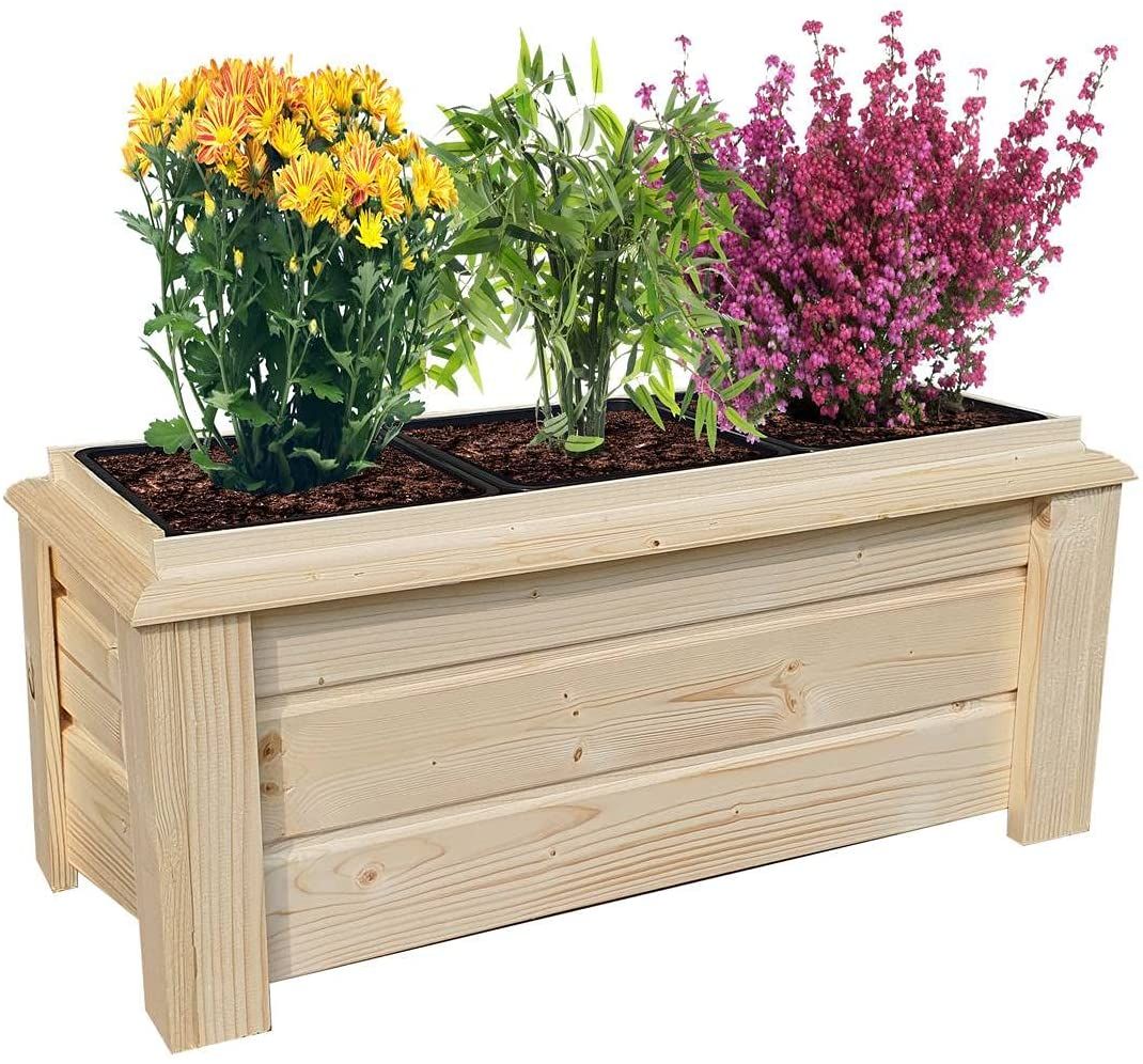 DOMTECH Fioriera in Legno